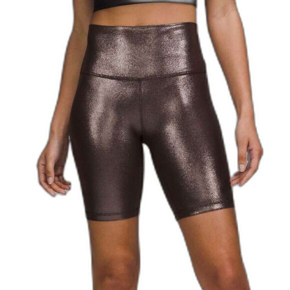 lululemon athletica Pants - Lululemon Align High-Rise Short 8" *Shine Radiate Foil Print French Press